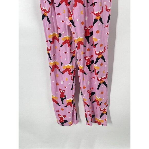 Nooworks Magic Suit Jumpsuit Stargirl Print Pink Sleeveless Sz M - Picture 3 of 7